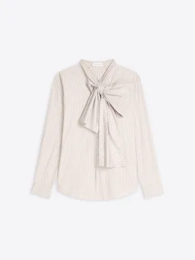 Bow neck cotton shirt Trendy dressy outfit