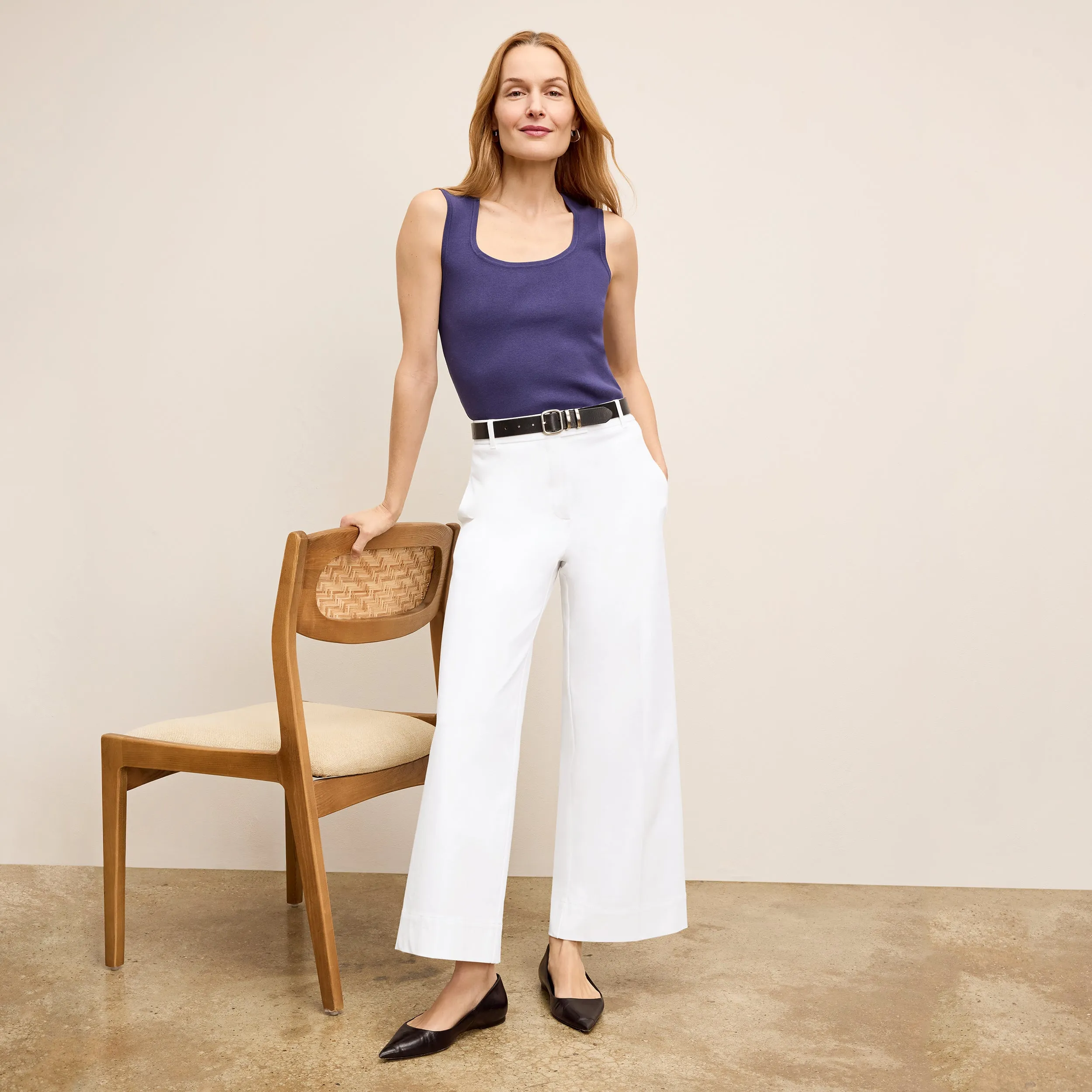 HighNeckCut Anti Slip Shoulder Padding Abby Jean - Eco Better Than Denim :: White