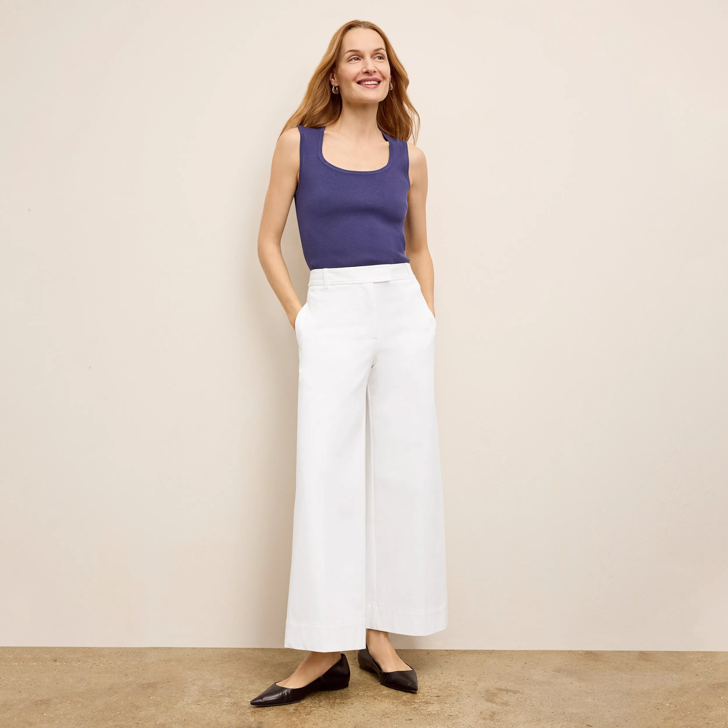 Comfortable Look Abby Jean - Eco Better Than Denim :: White