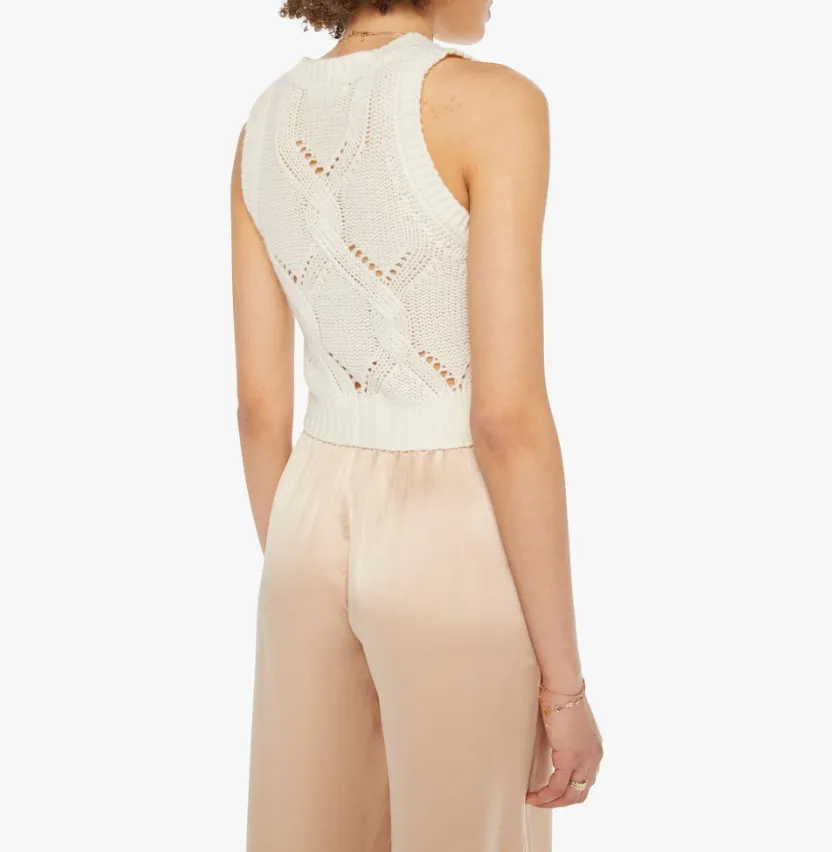 SABLYN KARA SHRUNKEN CABLE KNIT TANK Classic Hoodie