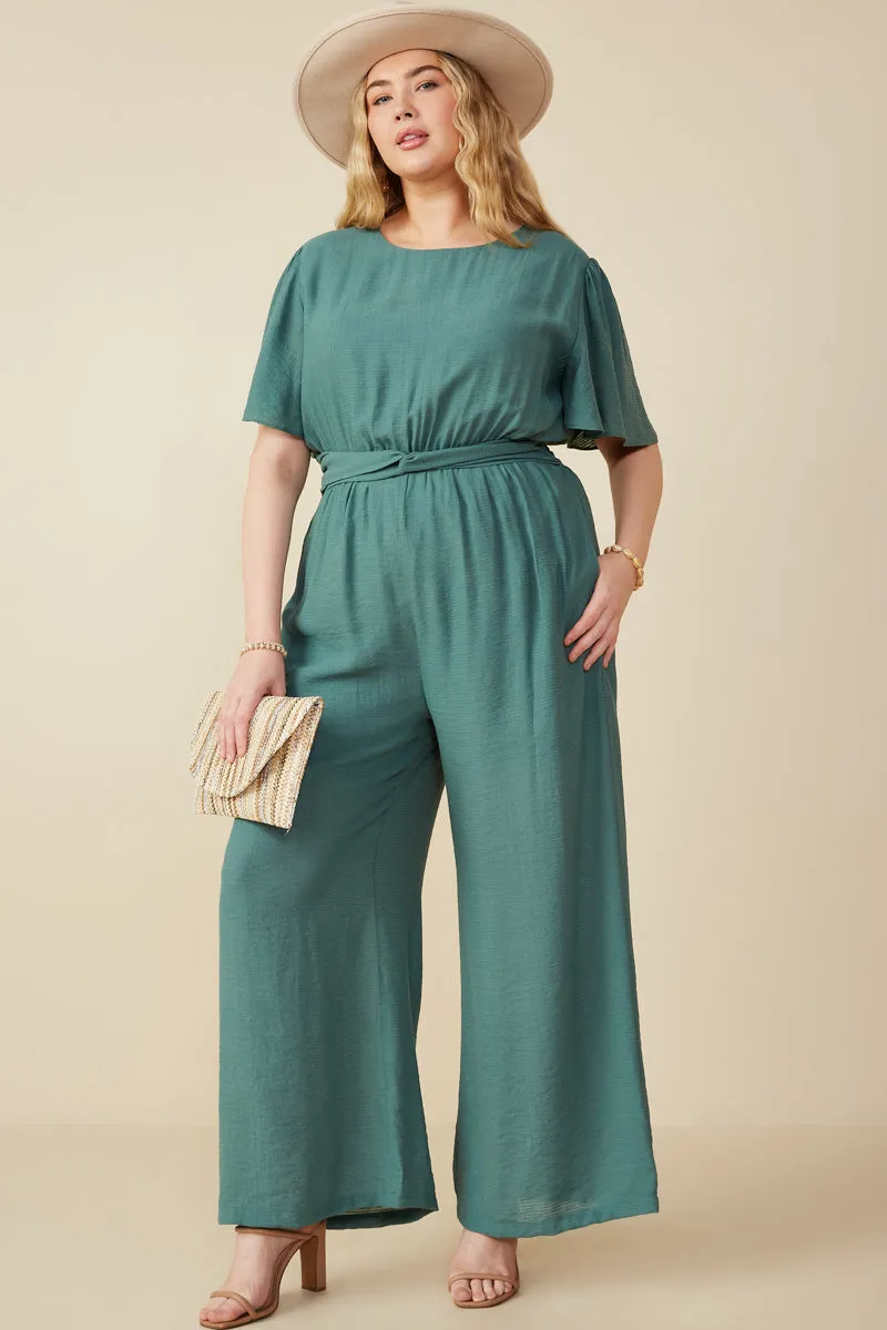 Twist Waist Wide Leg Jumpsuit Exclusive-Design