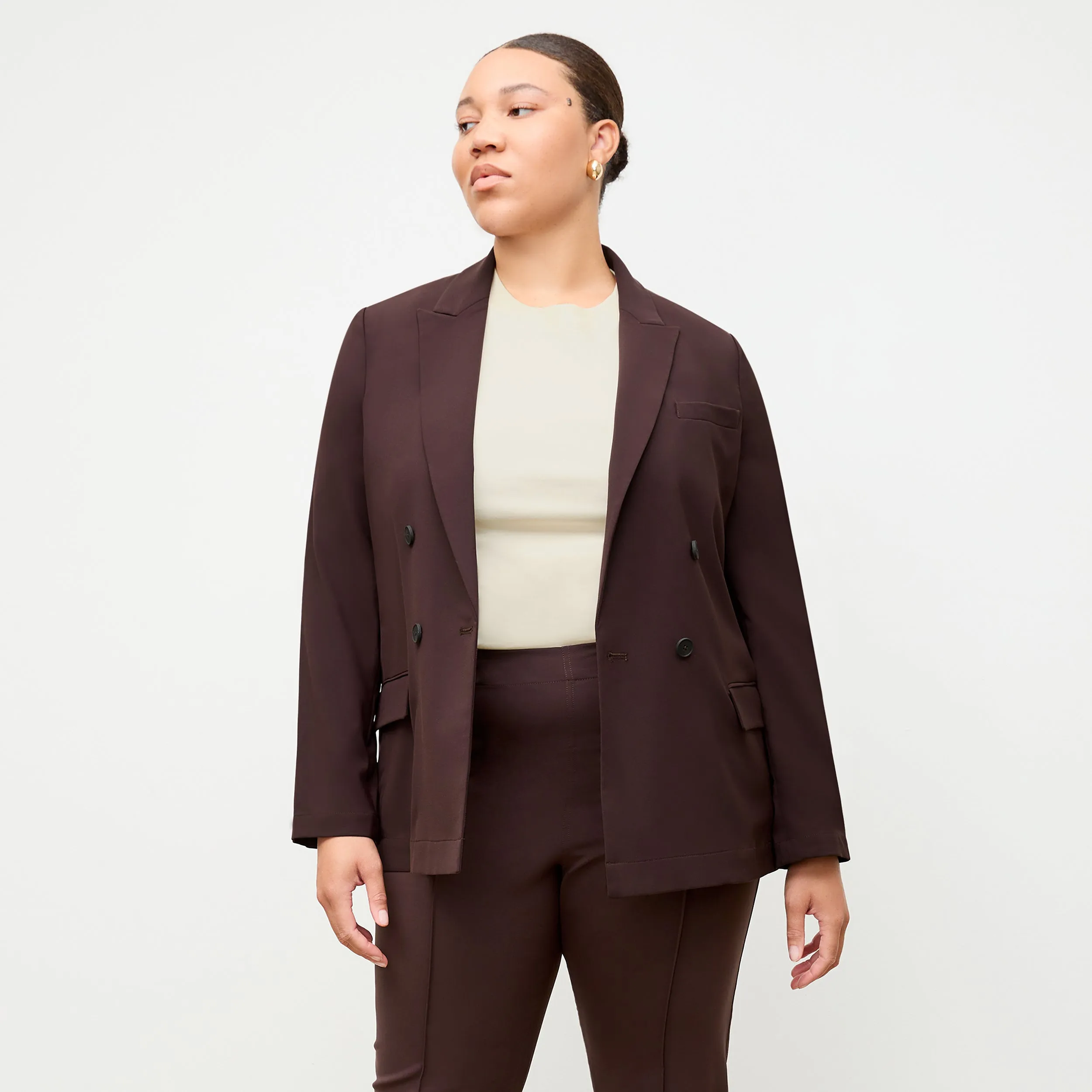 Comfortable Design O'Hara Boyfriend Blazer - OrigamiTech :: Wine