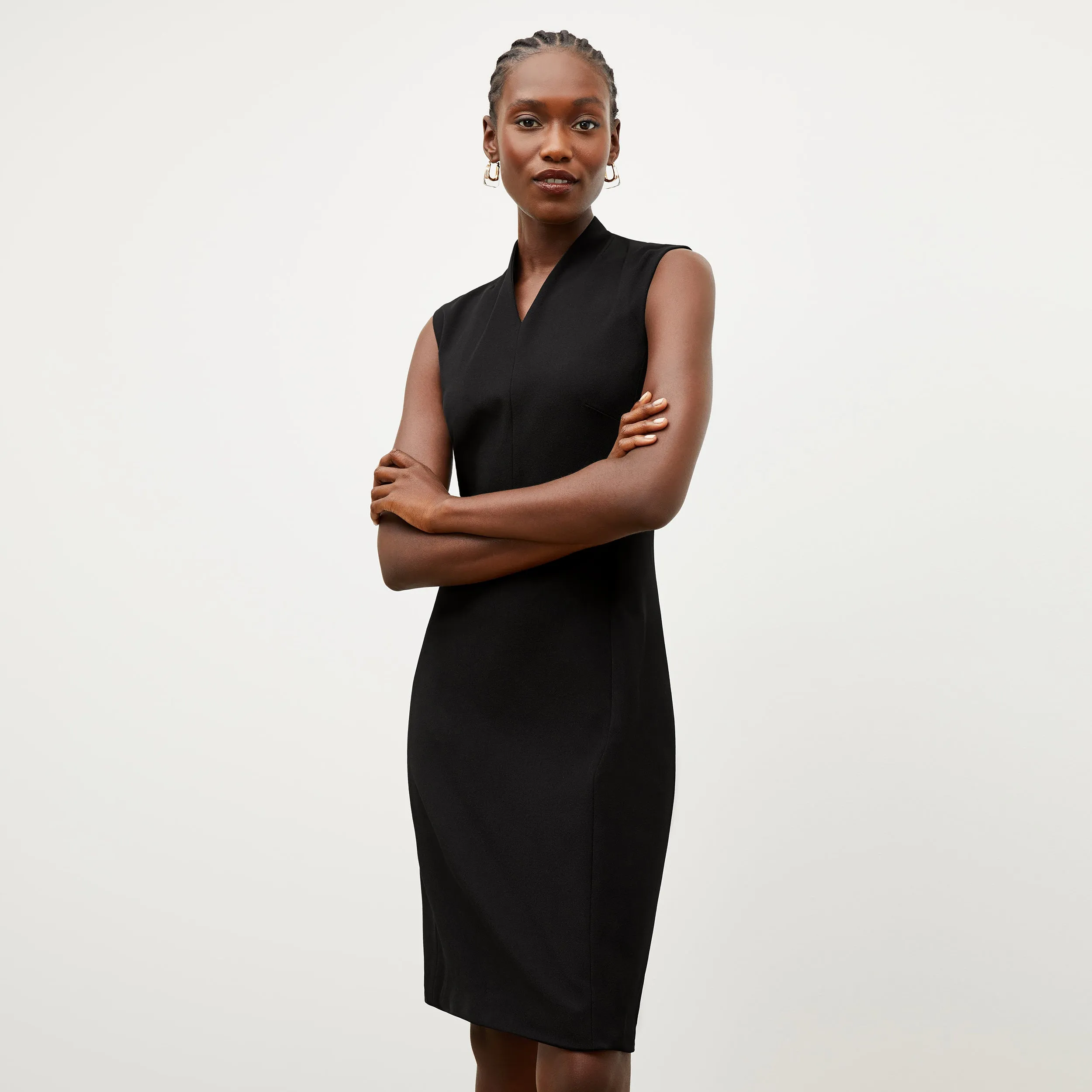 AbrasionResistant Surface V-neck Shirt Aditi Dress - Recycled WonderTex :: Black