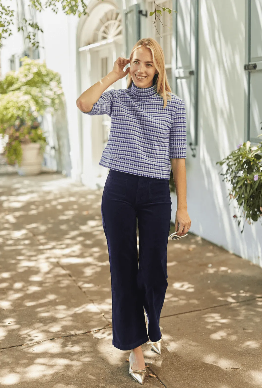 High Rise Sailor Cords - Navy TouchscreenCompatiblePockets