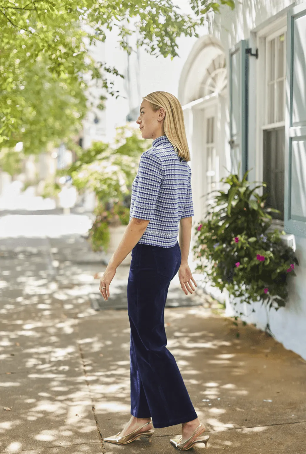 High Rise Sailor Cords - Navy Adjustable Waist Core Essential