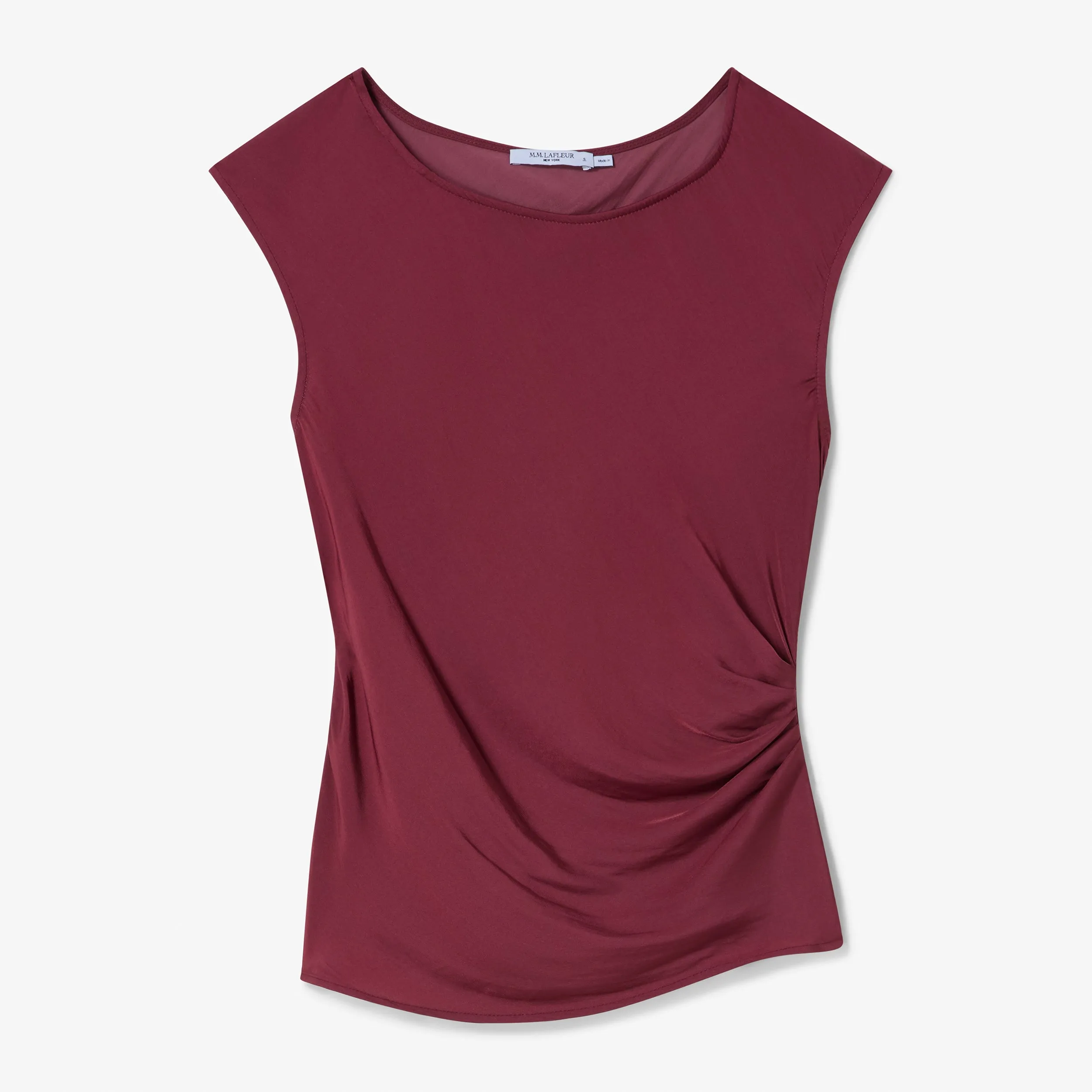 All Season Wear Fabric Brooke Definition Top - Eco Drape :: Port Wine