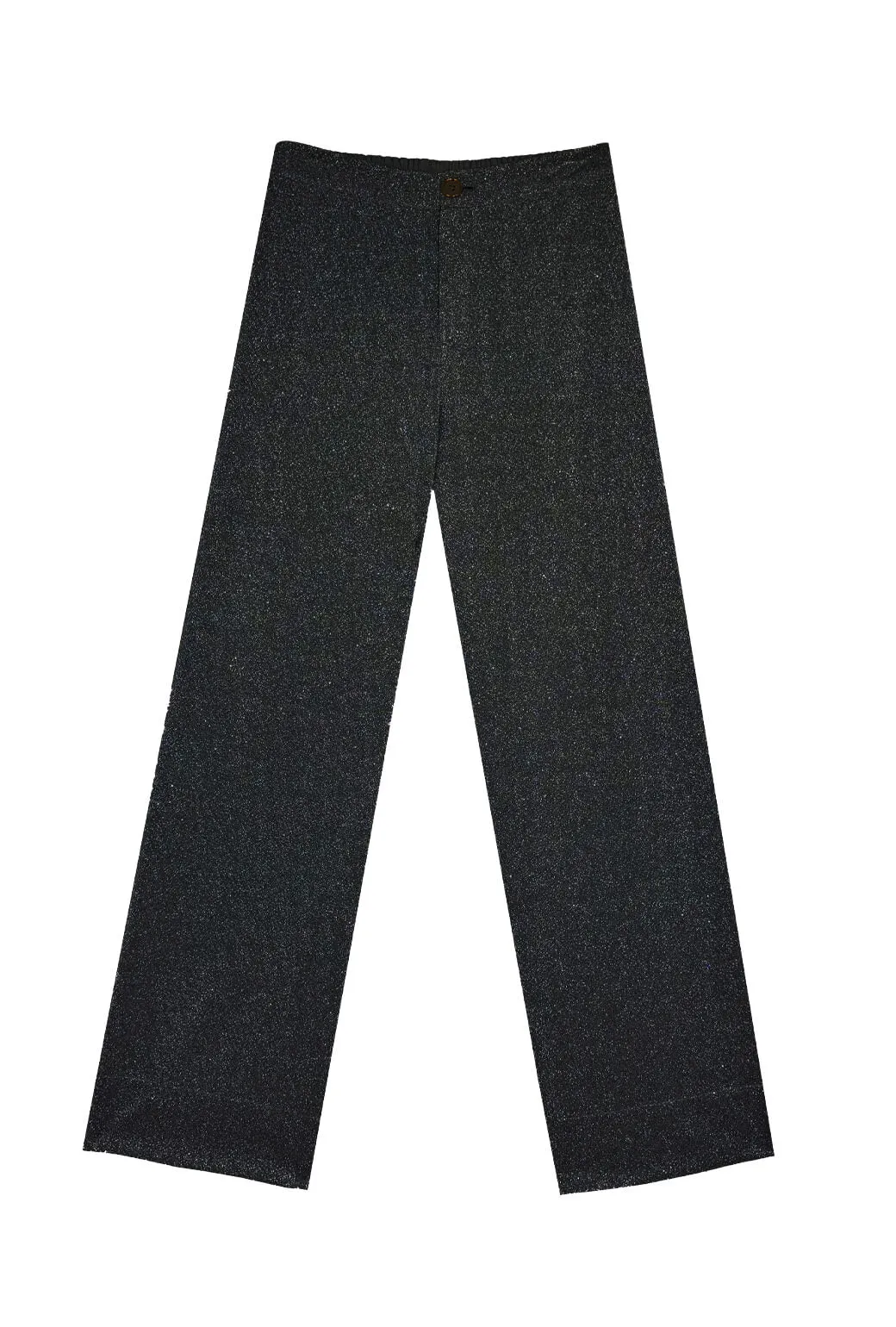 Sparkle Trousers - Black Cuffed hem