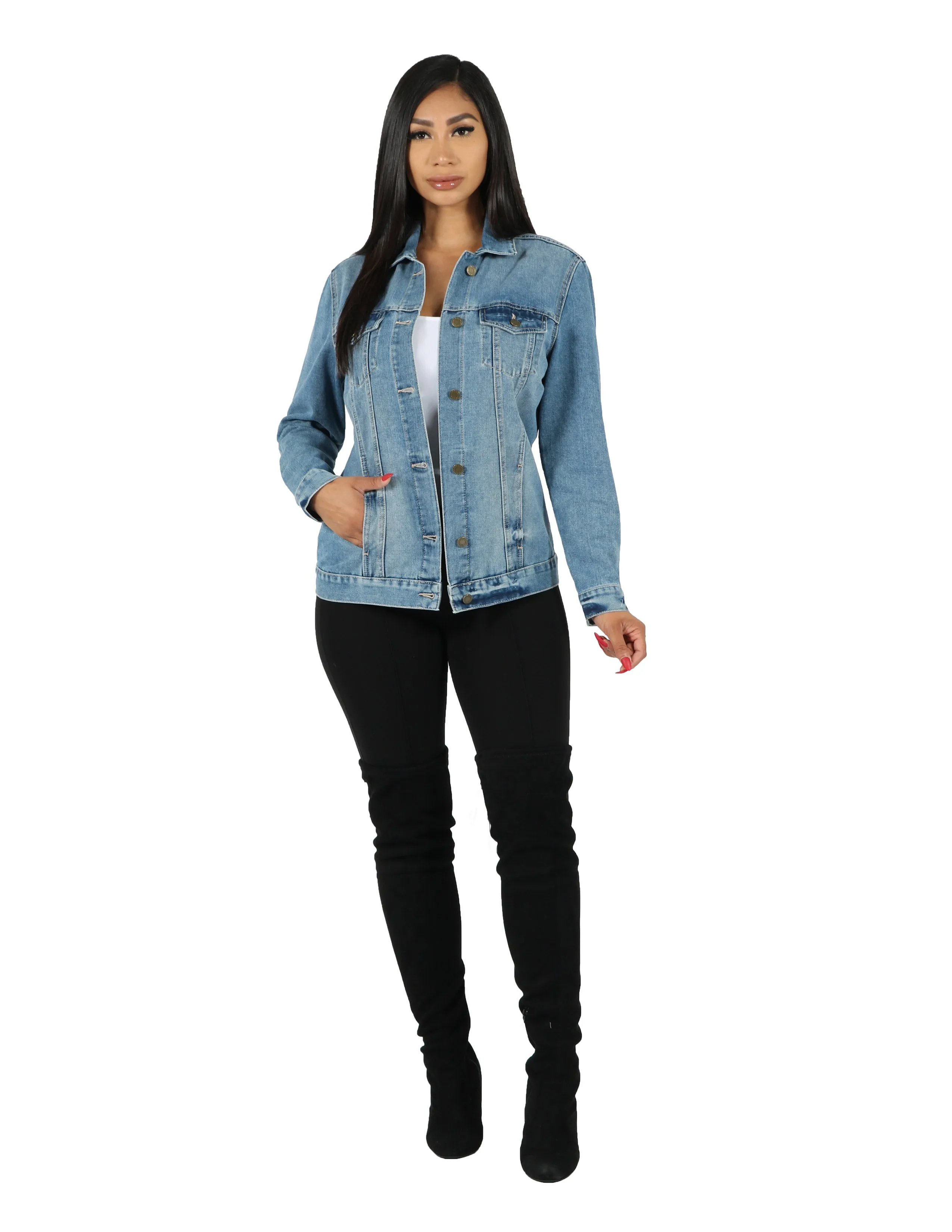 Seamless Stitching Advanced Layering System Dream Denim Oversized Jacket