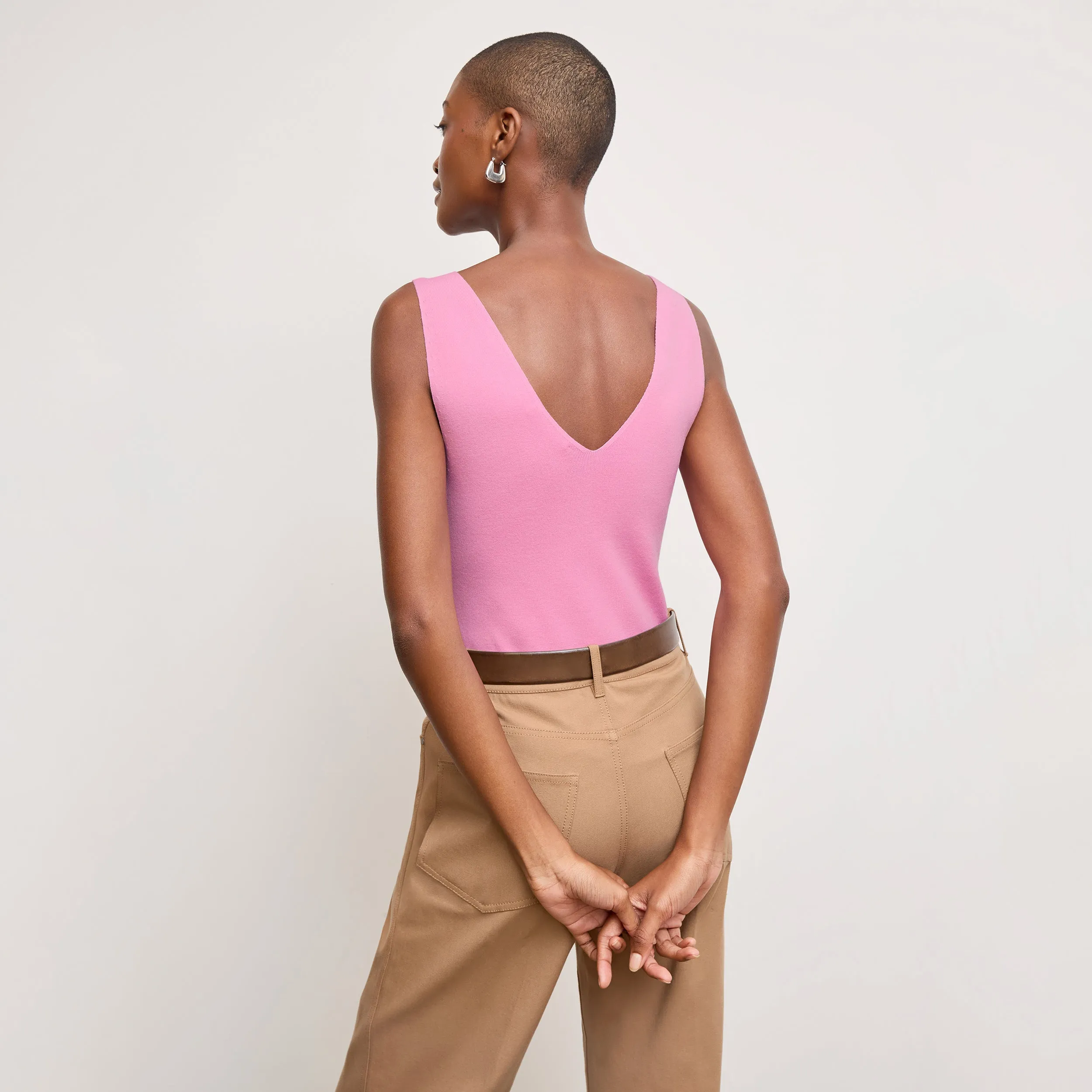 StretchFabric Alecia V-Neck Tank - Eco 365Knit :: Lotus