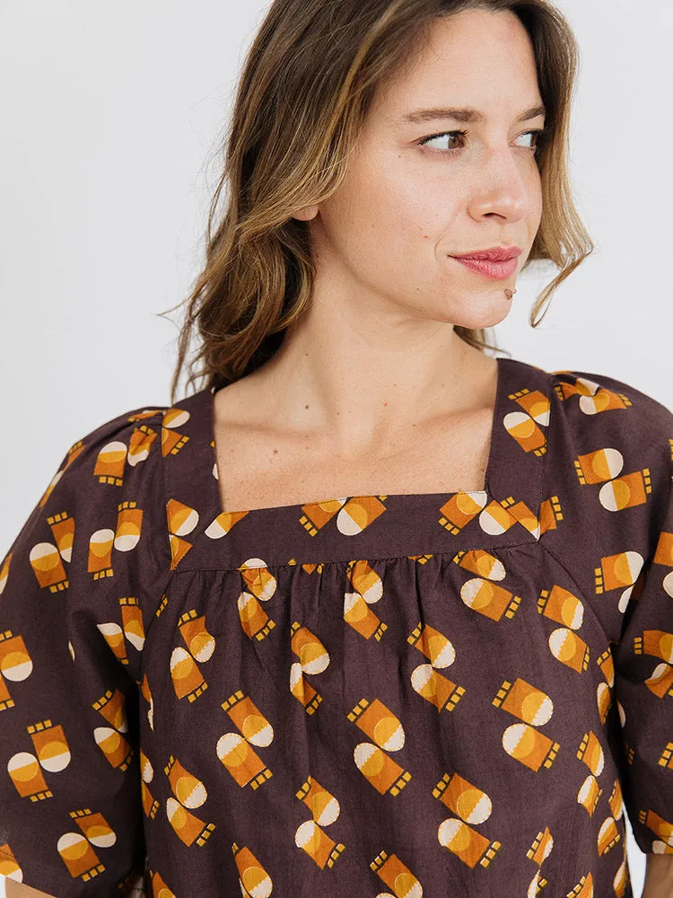 LayeredCollar Alexis Top - Desert Shapes