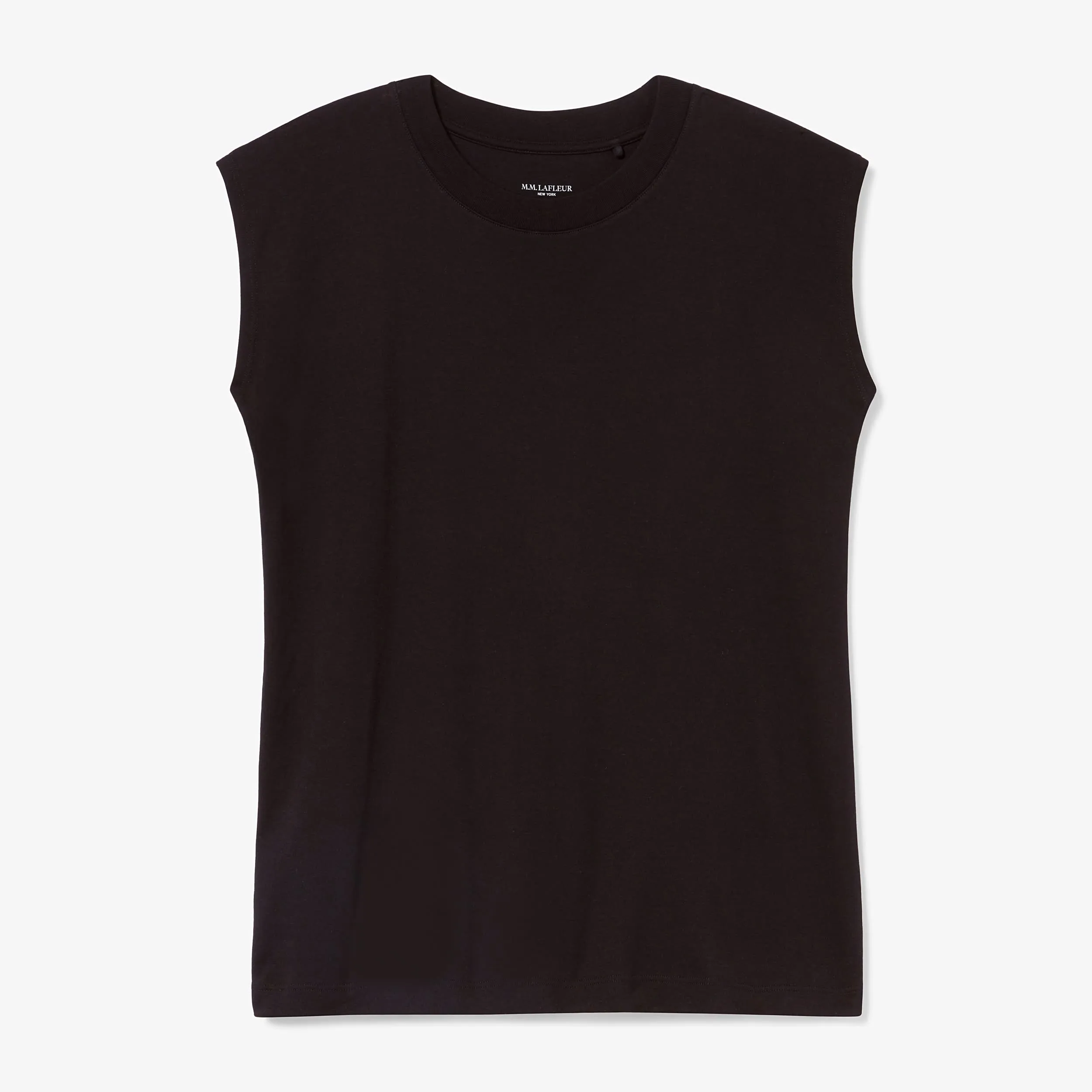 Alina Muscle Tee - Organic Pima Cotton :: Black Sporty Chic