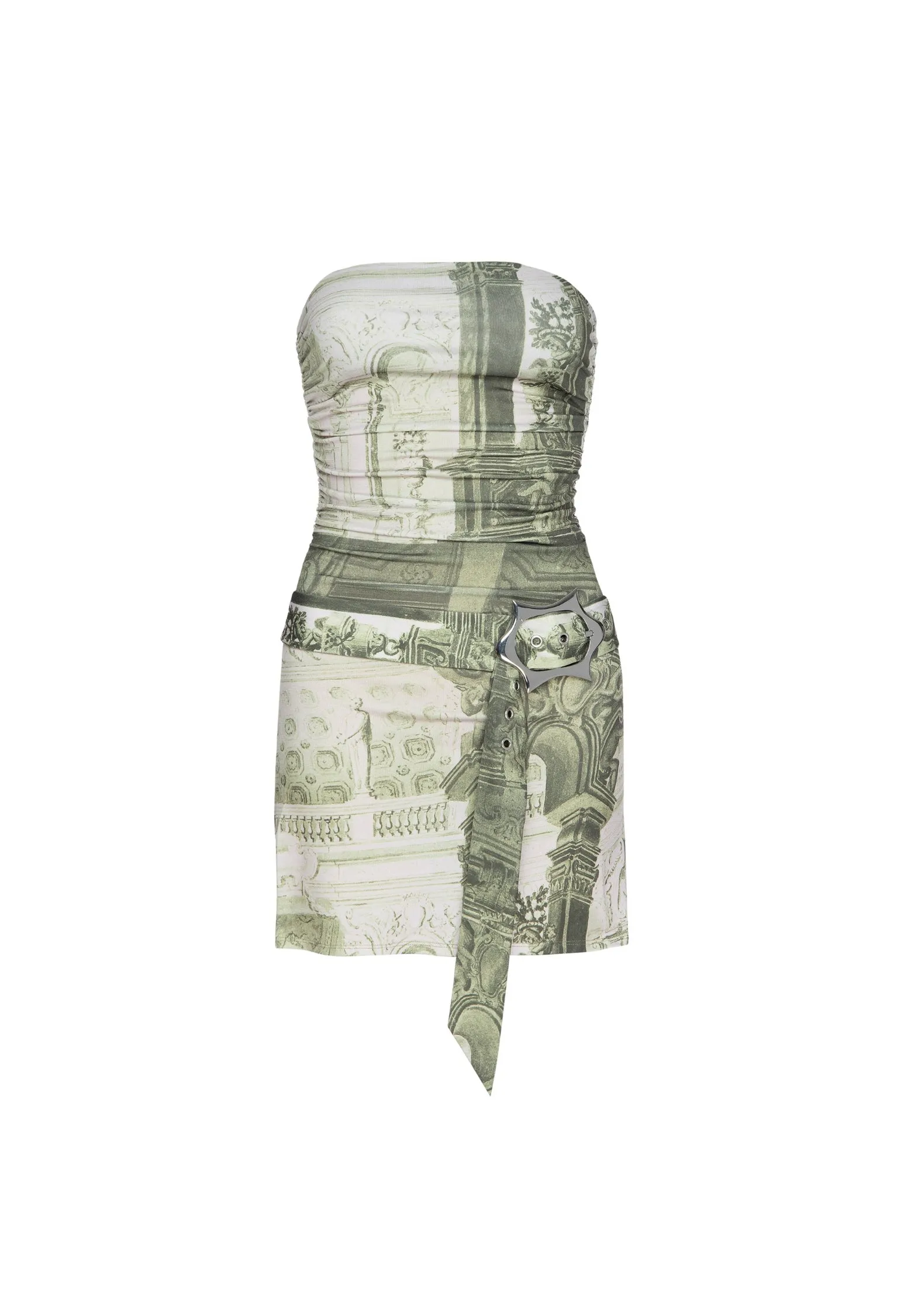 ALISHA DRESS - EMBLEM PRINT BondedShoulderTaping