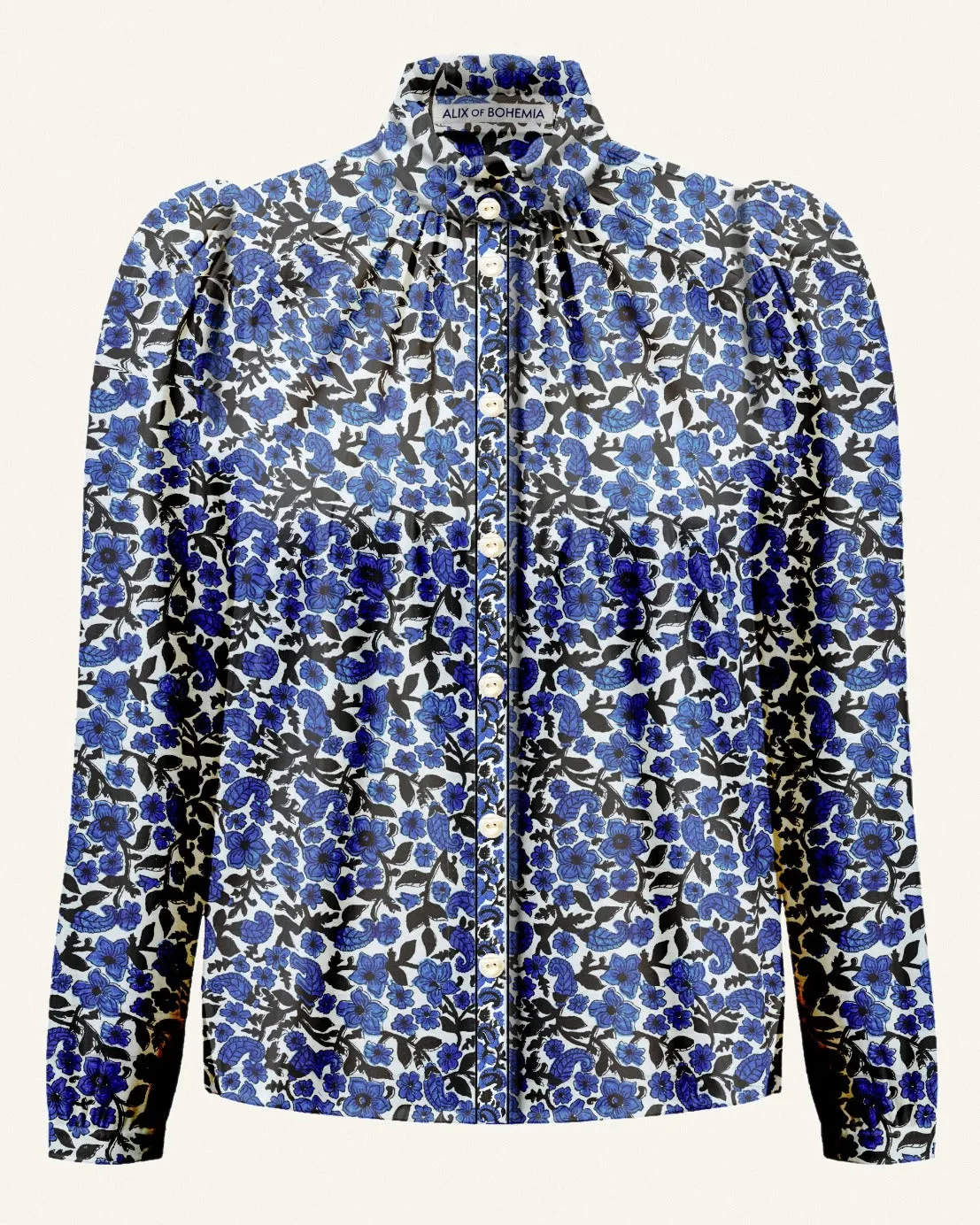 RawHemDetail WrinkleResistant Fabric ALIX OF BOHEMIA ARTEMIS SKY HORIZON SHIRT