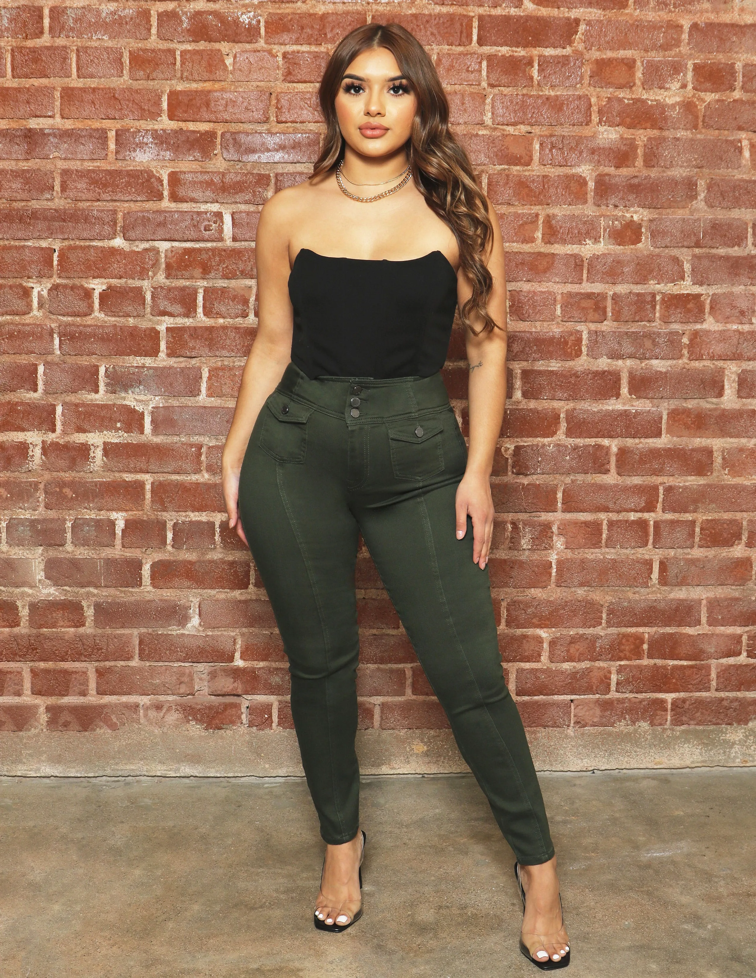 Breathable mesh hypoallergenic material Ankle Skinny with Seams and Front Pockets