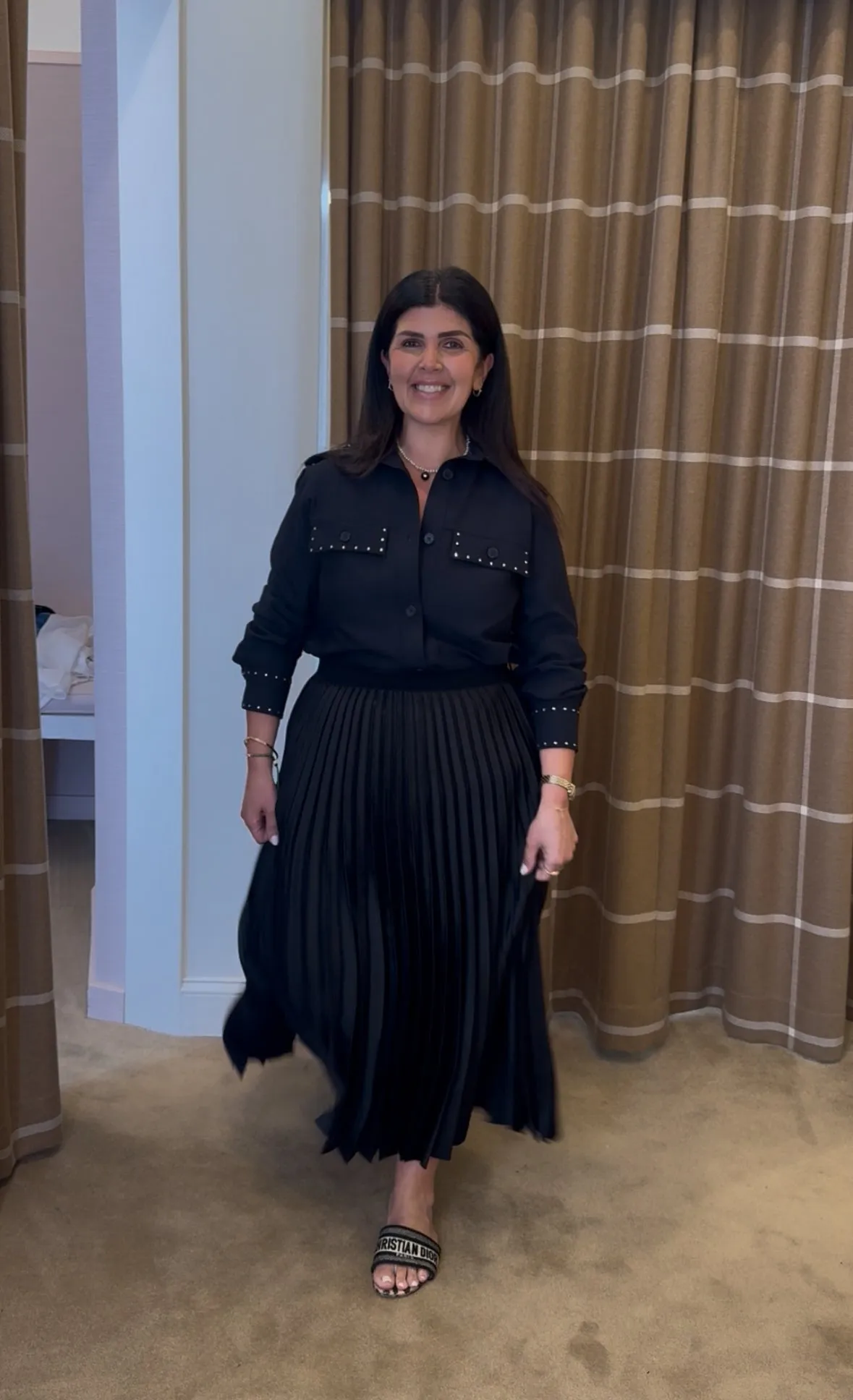 Street Active Button front SIMKHAI MELANIE MIDI SKIRT