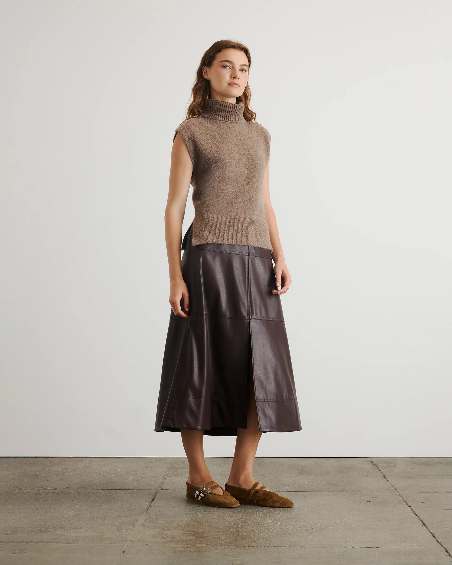 TANYA TAYLOR AARON KNIT TOP Smooth Interior Lining