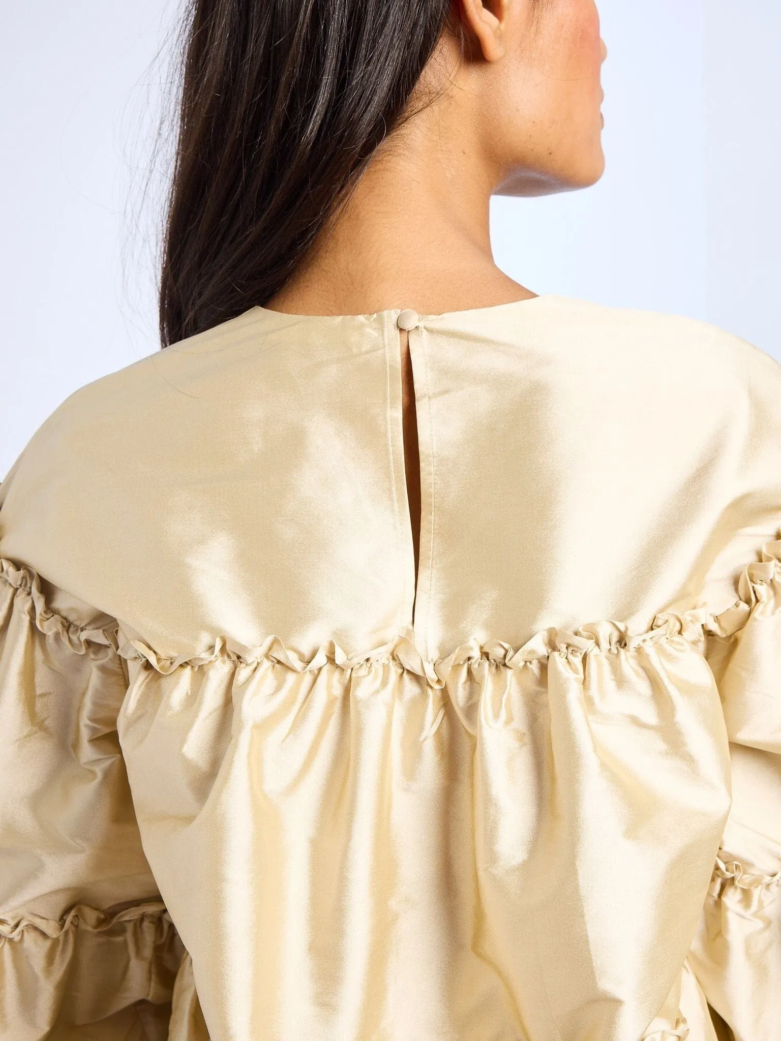 NonChafingEdges Mae Top in Almond Taffeta
