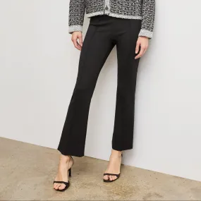 CompressionFit Subtle Texture Weave Allyn Kick Flare Pant - Butter Ponte :: Black