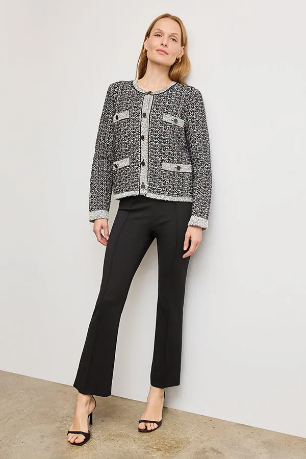 Reinforced Seam Technique Allyn Kick Flare Pant - Butter Ponte :: Black