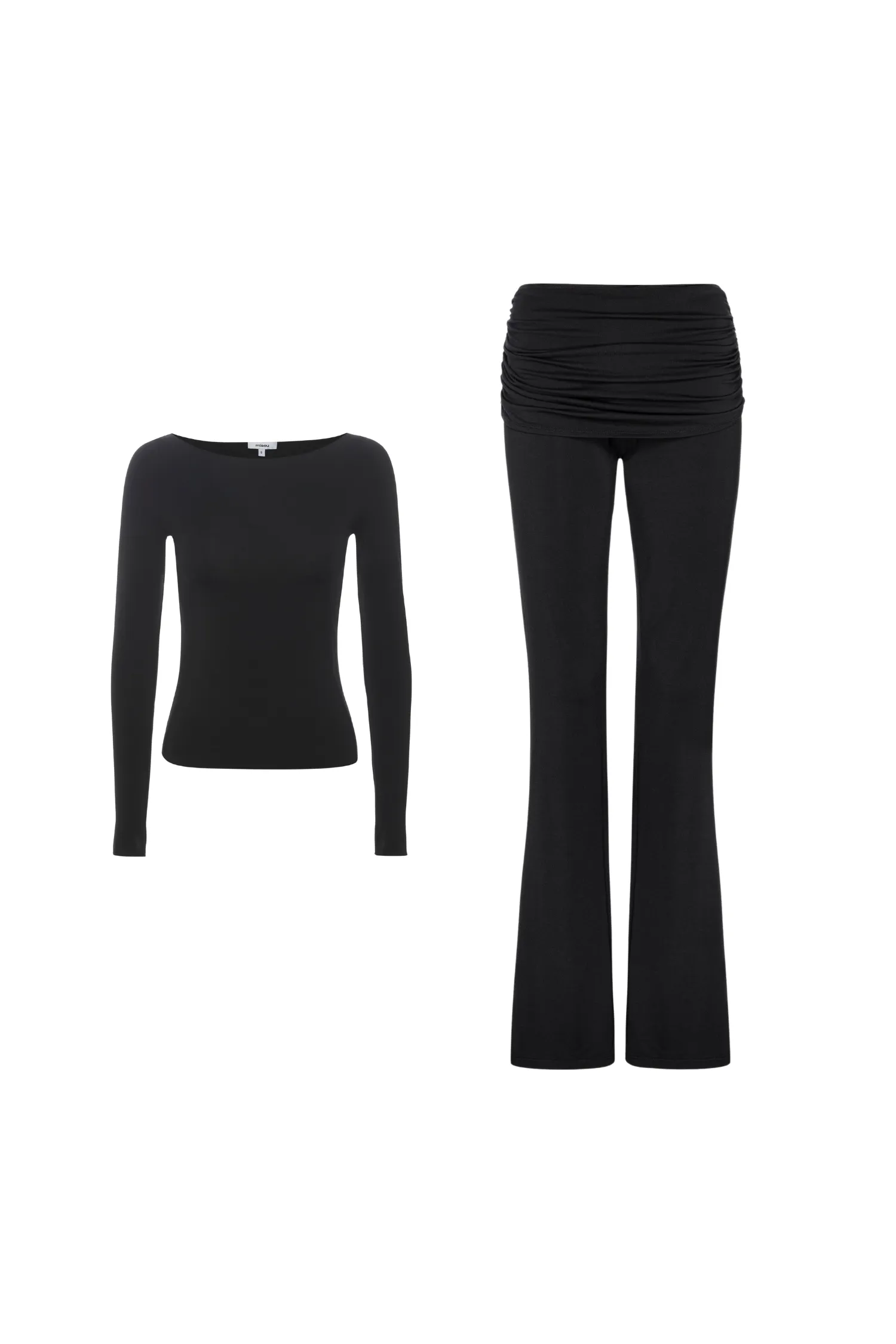 AMELIA TOP   ALANA PANT - BLACK HiddenPocket