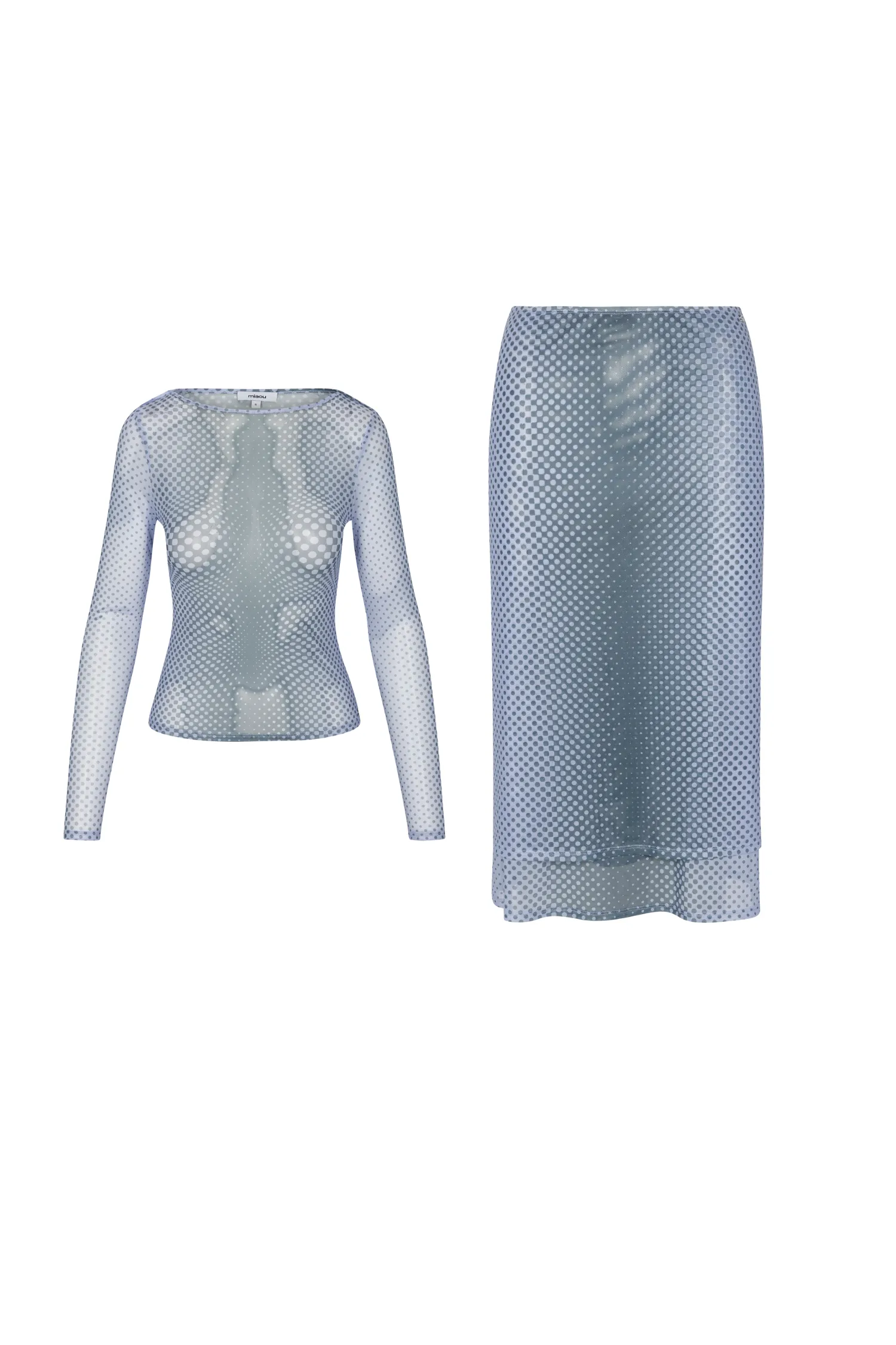 Reinforced Shoulder Seams AMELIA TOP   MARIA SKIRT - WARPED DOT PERIWINKLE