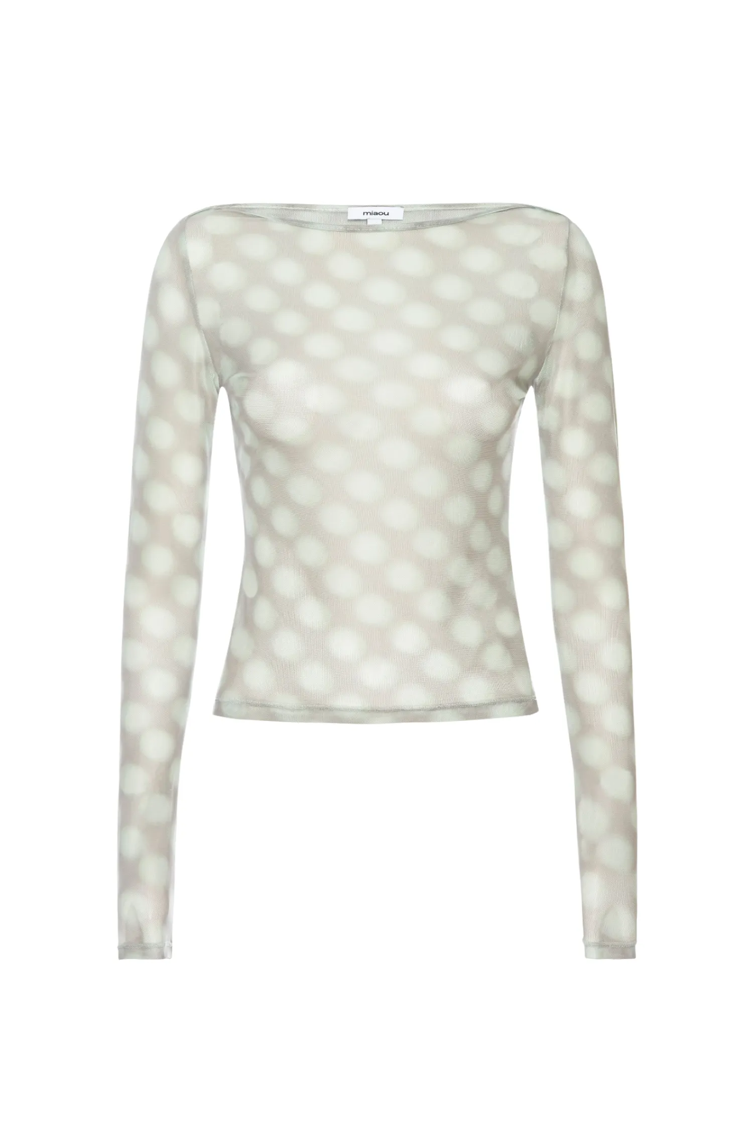 Organic Cotton Fiber AMELIA TOP - MINT BLURRED DOT