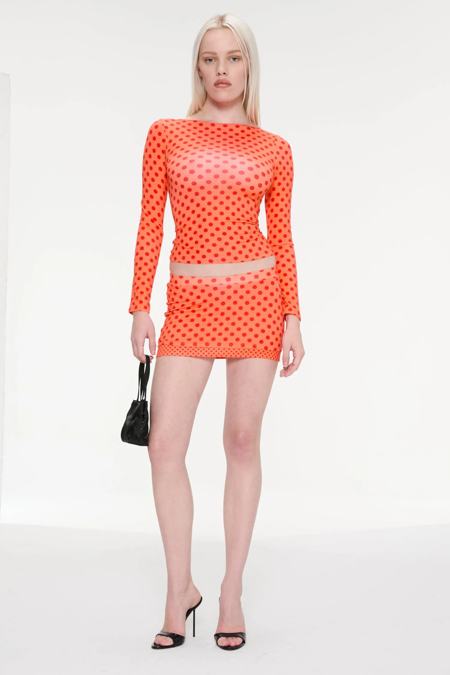 Yarn Dyed Stripes Odor Neutralizing Technology AMELIA TOP - RED POLKA DOT