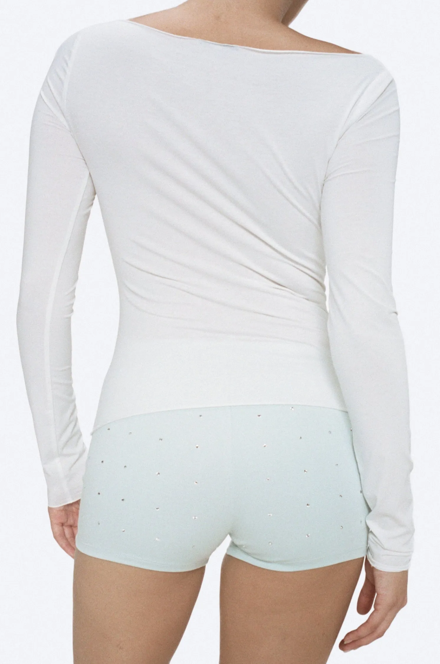 Breathable Construction Rubberized grip AMELIA TOP - WHITE