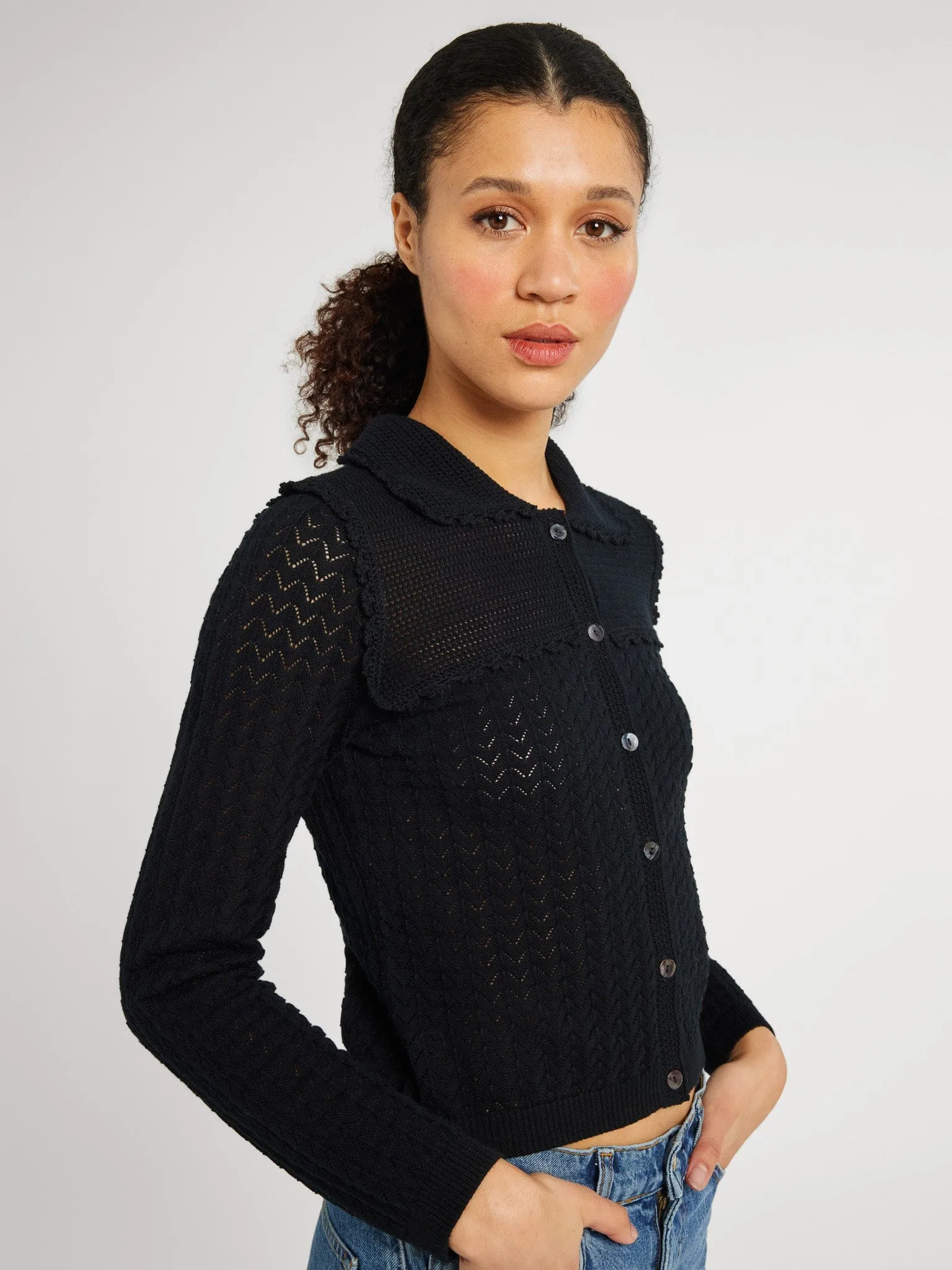 Quick Release Fastener Andie Cardigan in Black