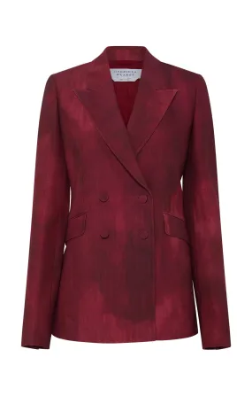 Noise Reducing Fabric Treatment Tunic top Angela Blazer in Bordeaux Virgin Wool