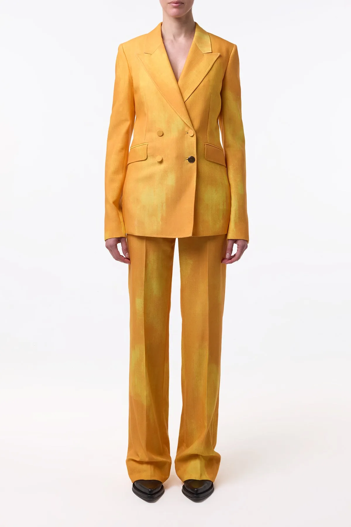 Angela Blazer in Cadmium Yellow Virgin Wool ButterSoft Handfeel