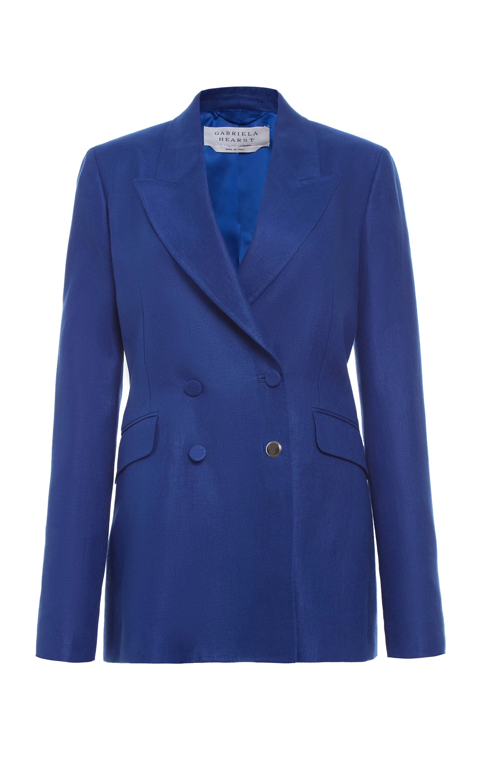 Abrasion Resistant Fabric Angela Blazer in Cobalt Linen Twill