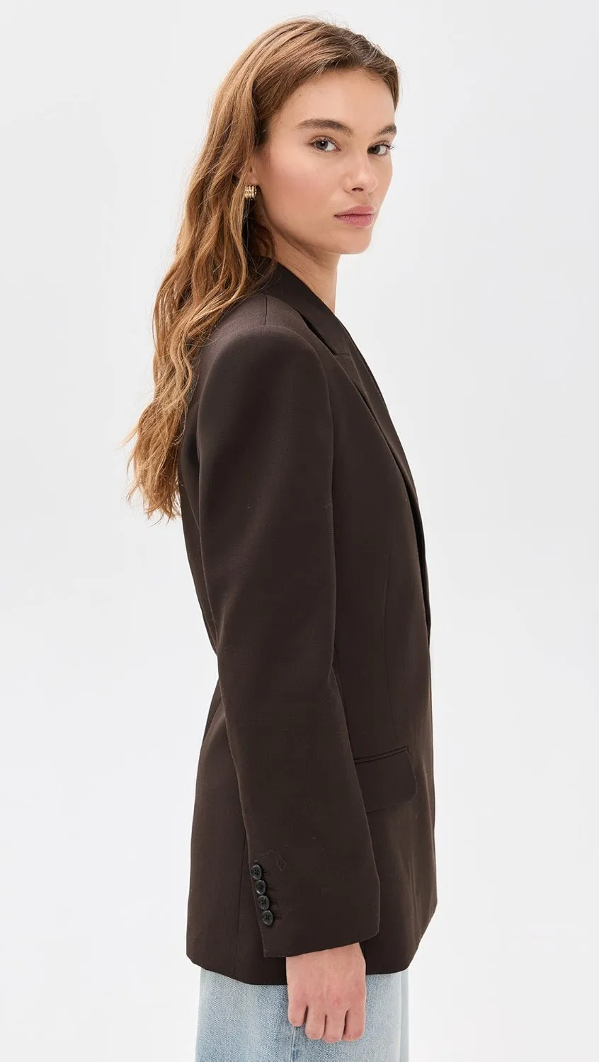 ANINE BING ARETHA BLAZER MultiPocketDesign Natural Fiber Blend