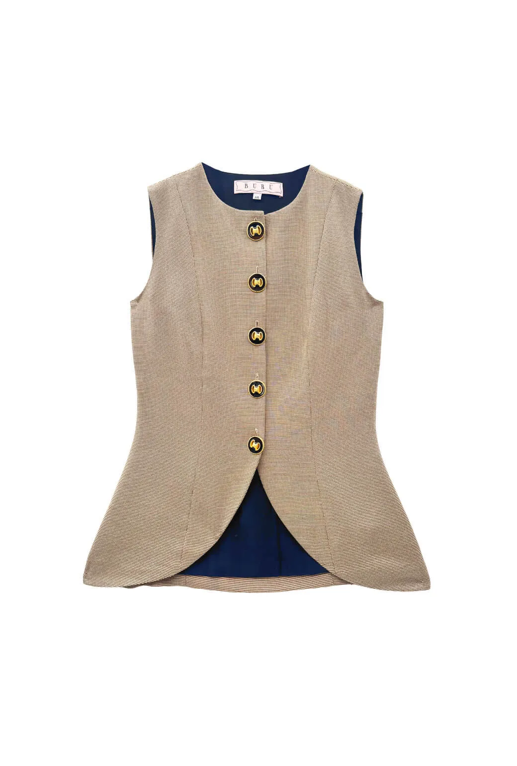 Annie Vest - Basketweave LoopwheelFabric HeatPressedLogos