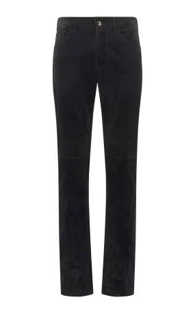 Anthony Five Pocket Pant in Black Suede Summer Blouse