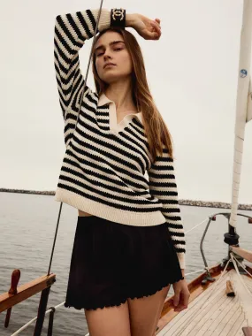 UPFProtection Flora Henley in Black Stripe