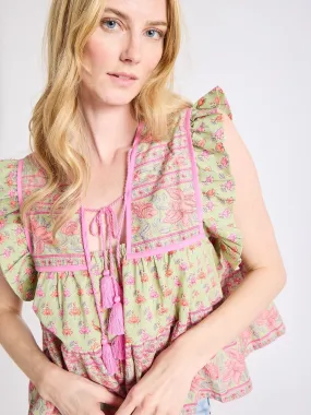 StainRepellentCoating Chelsea Top in Tulip Print