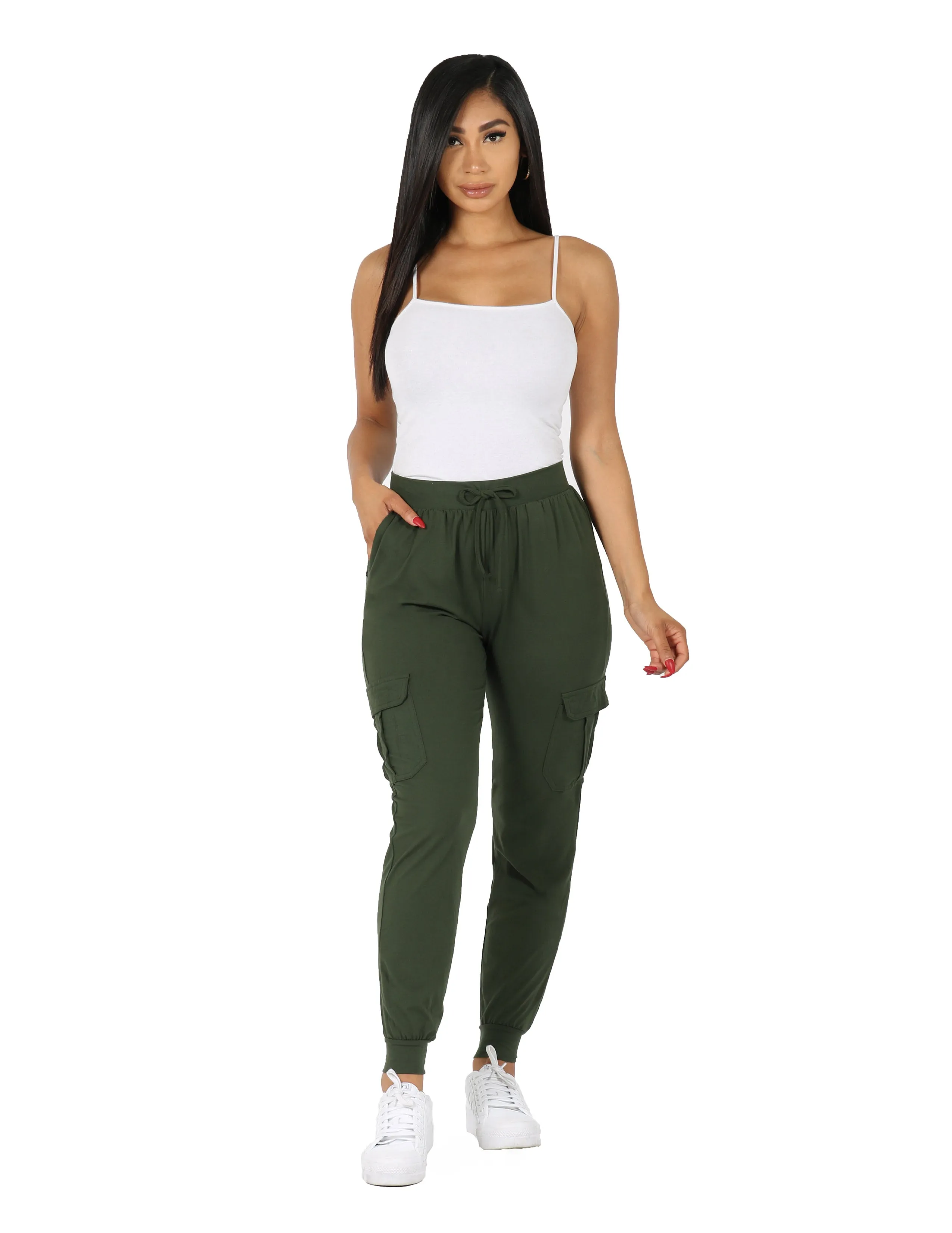So Soft Knit Jogger w/ Cargo Pockets Chic Comfort