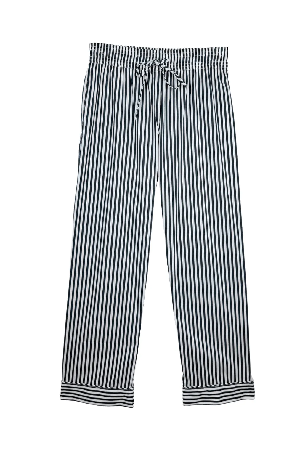 Everyday Pants - Black and White Stripe Tall Length Light Fabric