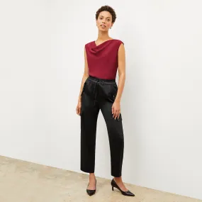 Giana Pant - Everyday Satin :: Black Lightweight Jacket Tagless Collar