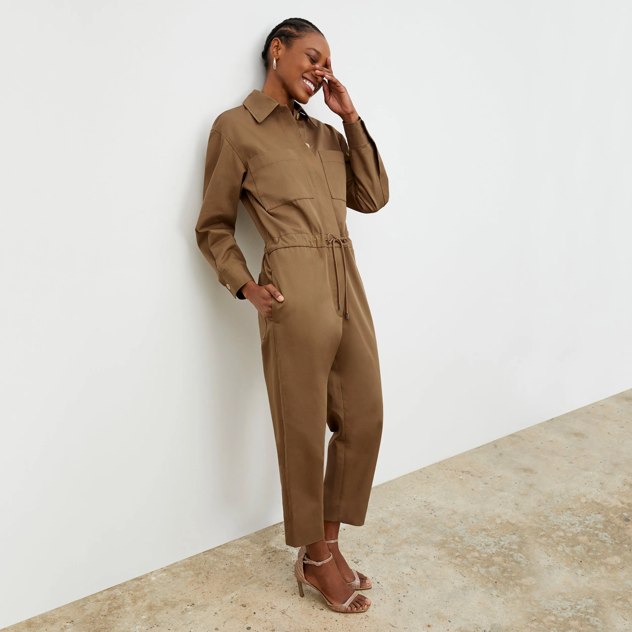 AthleisureReady SnagProof Carr Jumpsuit - Eco Chino :: Sepia
