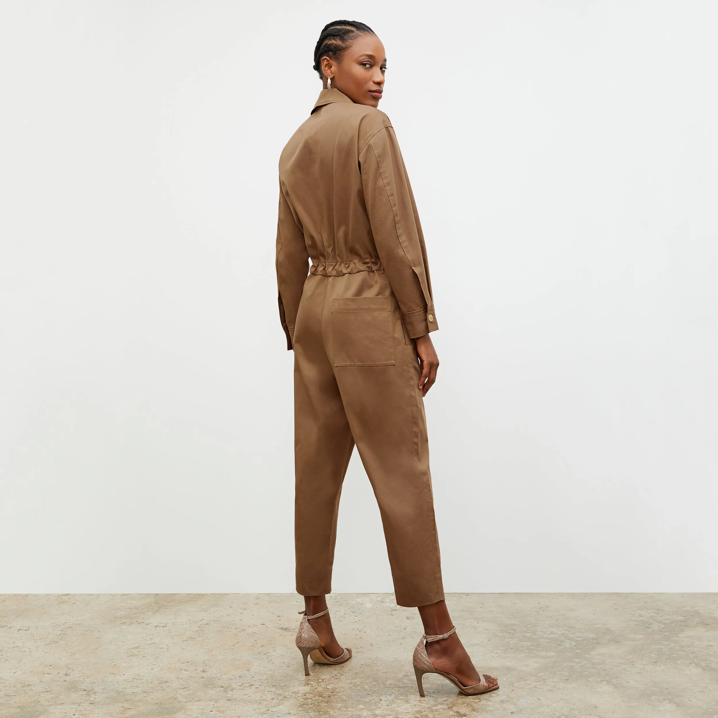 Versatile Layering Piece Active Tee Carr Jumpsuit - Eco Chino :: Sepia