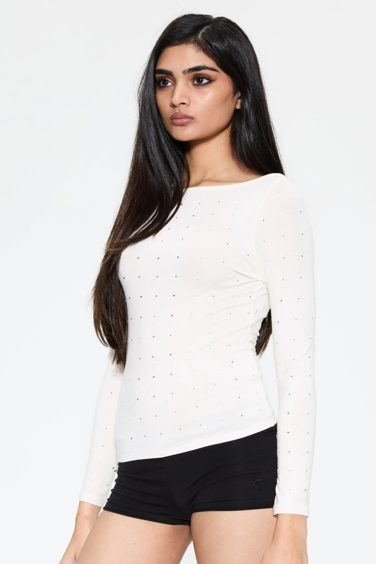 Warm Hoodie AMELIA TOP - PEARL