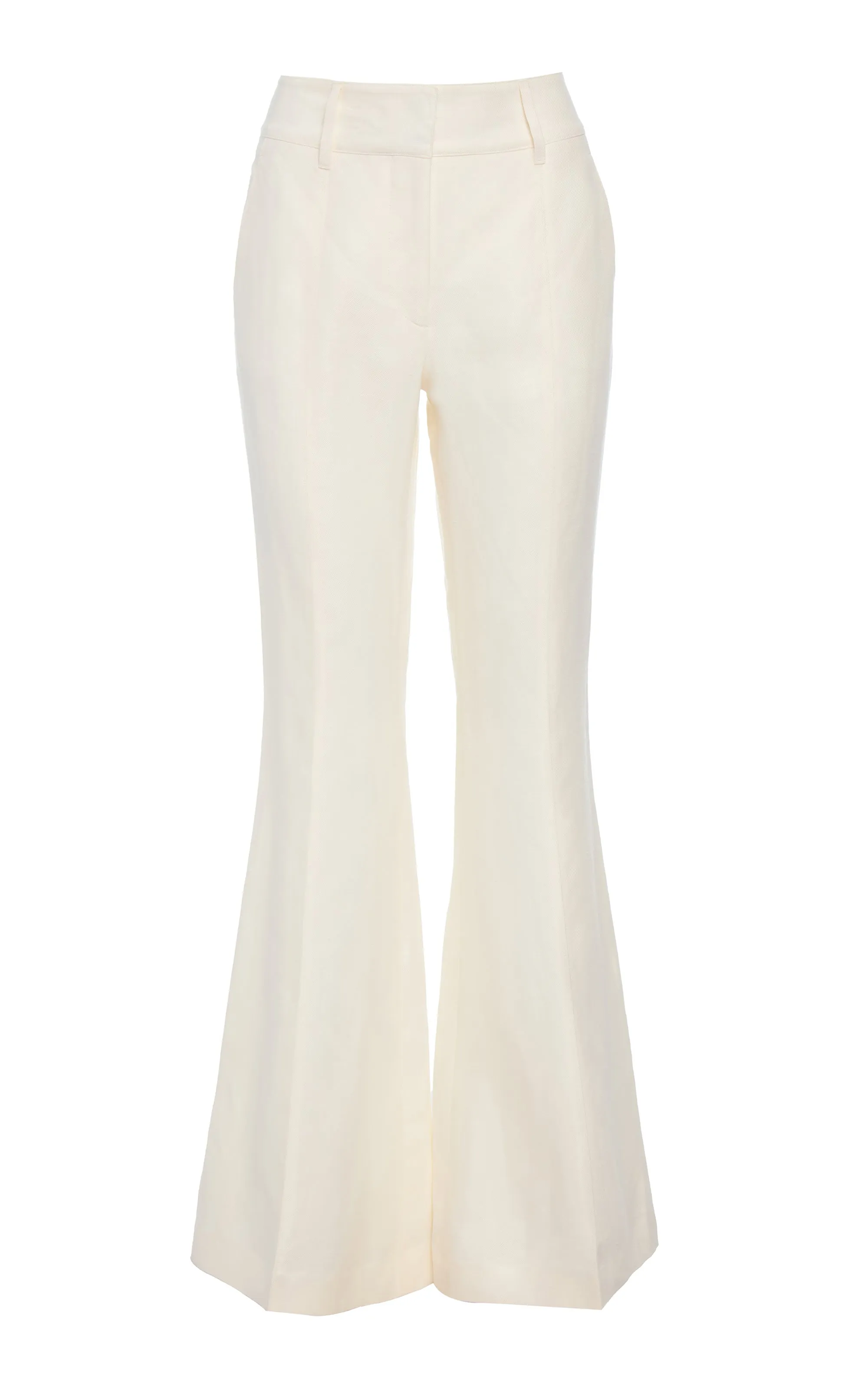 Summer Sweater Rhein Flare Pant in Ivory Linen Twill