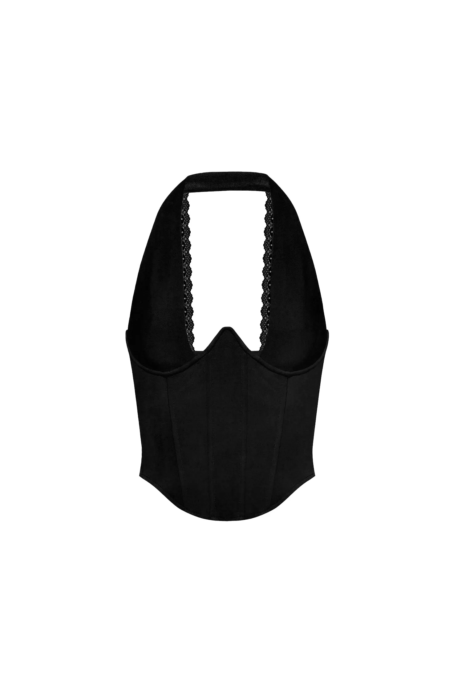 ARI CORSET - BLACK VELVET Drop Shoulder Design