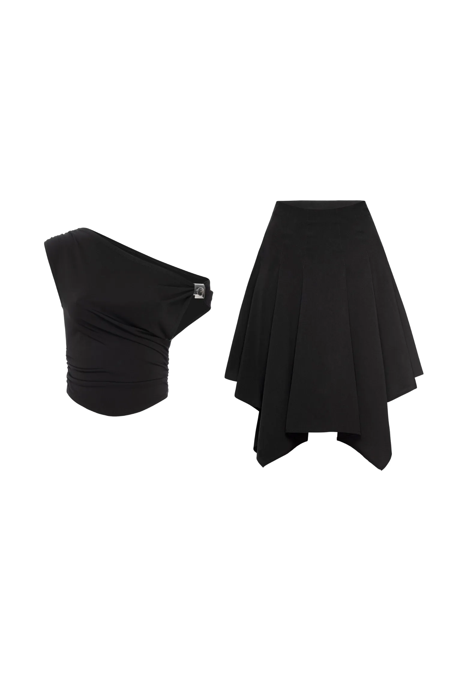 ARIELLE TOP   TY SKIRT Silicone Grip Interior Layered Collar System