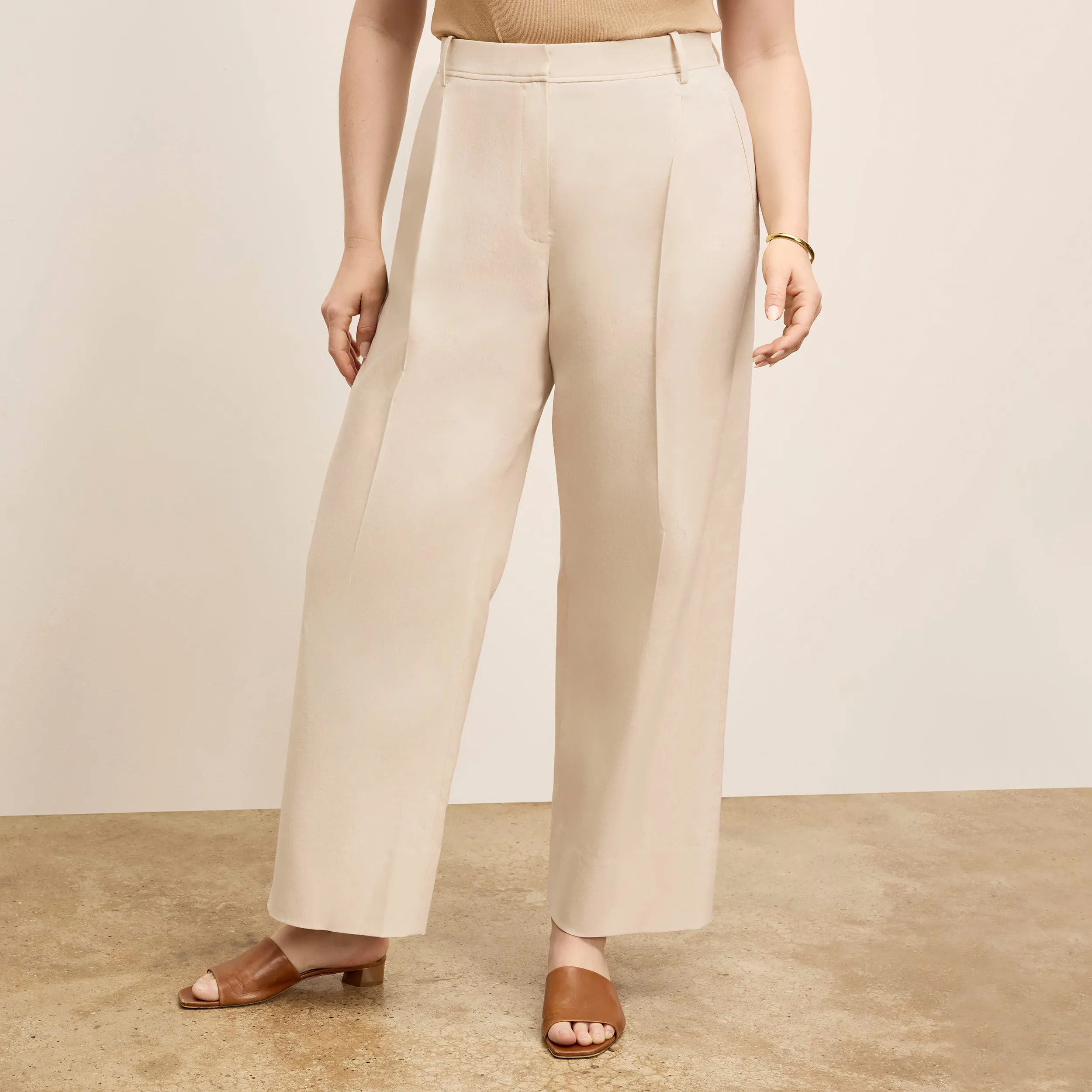 Arlo Breeze Pant - Cotton Viscose :: Natural TonalStitching YarnDye Technique