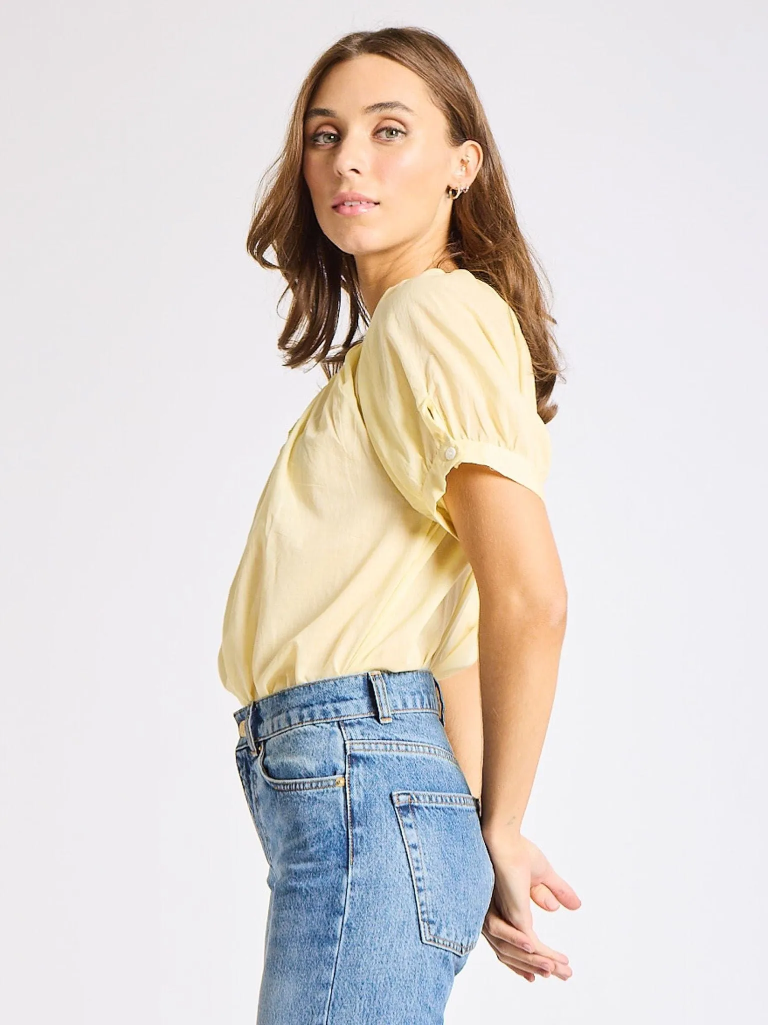 Naomi Top in Buttercream 3D Spacer Fabric Oversized Fit