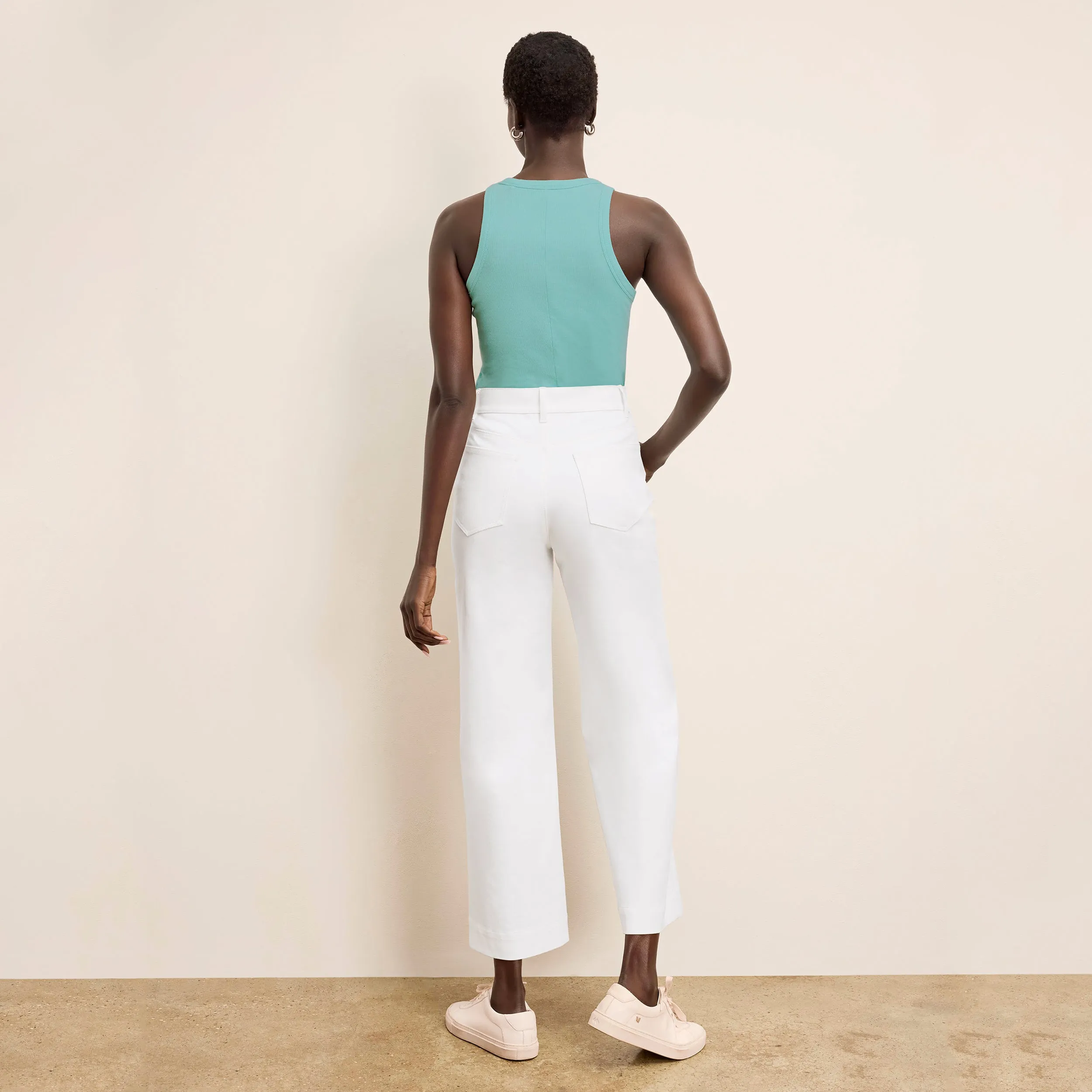 Sustainable Textile Aubry Layering Tank - Organic Ribbed Pima Cotton :: Aqua