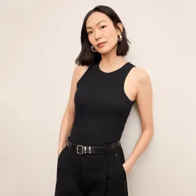 StaticResistant Material Aubry Layering Tank - Organic Ribbed Pima Cotton :: Black